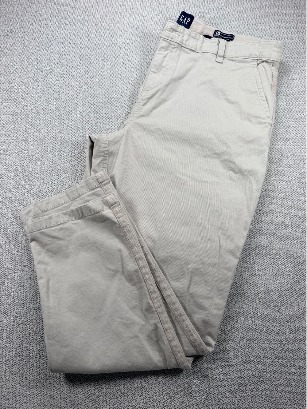 Gap Womens Chino Pants 16 Relaxed Girlfriend Khaki Beige Preppy Casual